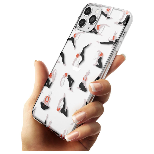 Yoga Poses Clear Black Impact Phone Case for iPhone 11 Pro Max