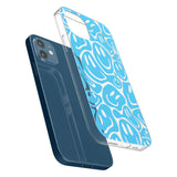 Blue Acid Faces Impact Phone Case for iPhone 11, iphone 12