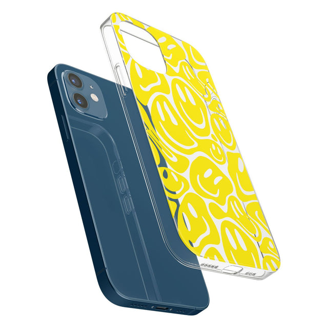 Blue Acid Faces Impact Phone Case for iPhone 11, iphone 12