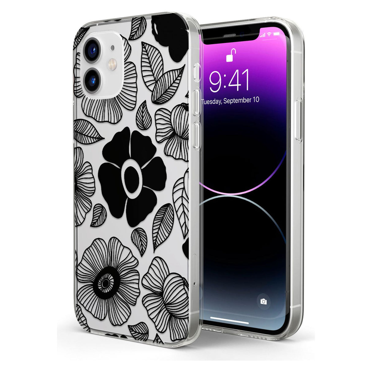 Damascus Steel Impact Phone Case for iPhone 11, iphone 12