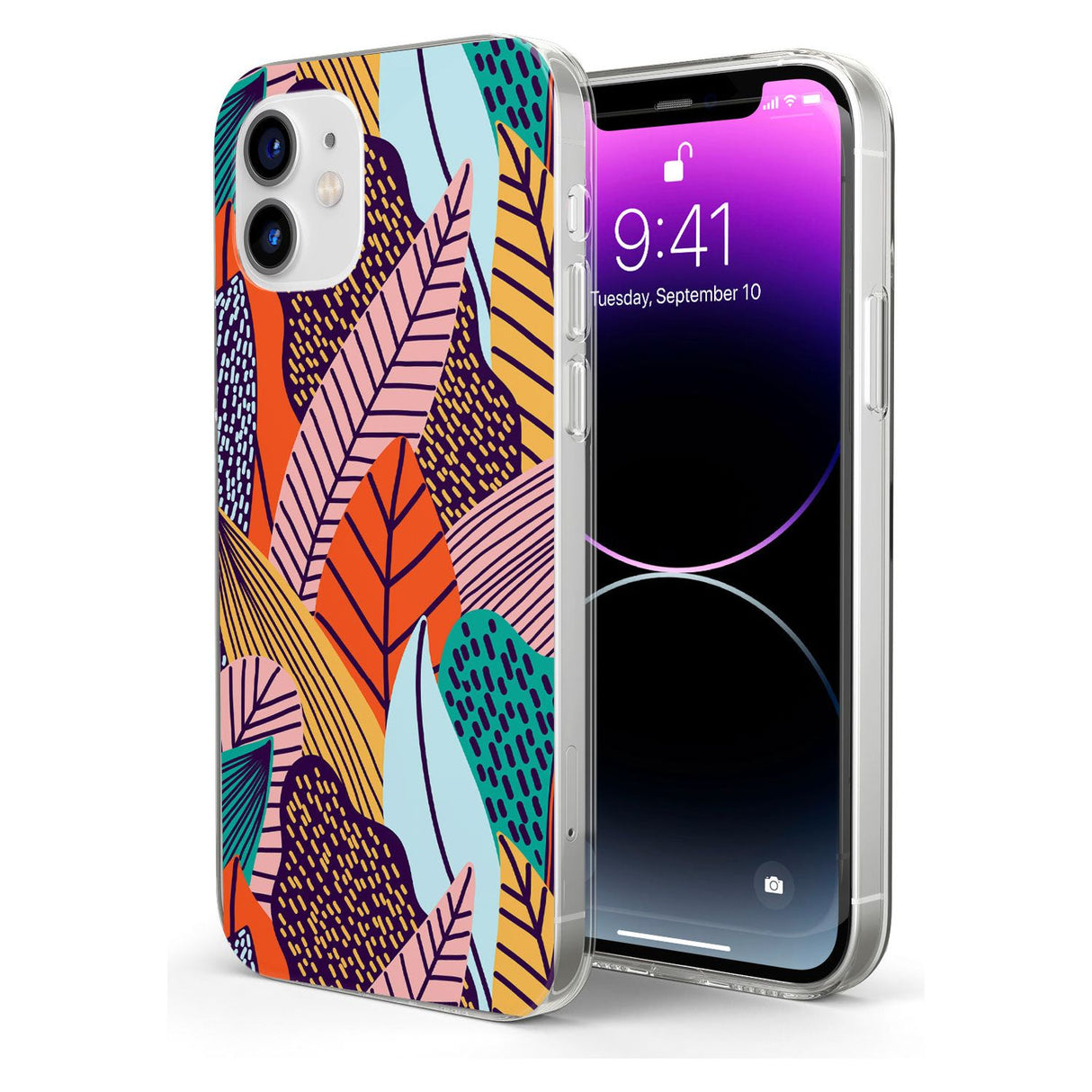 Abstract Leaves Impact Phone Case for iPhone 11, iphone 12