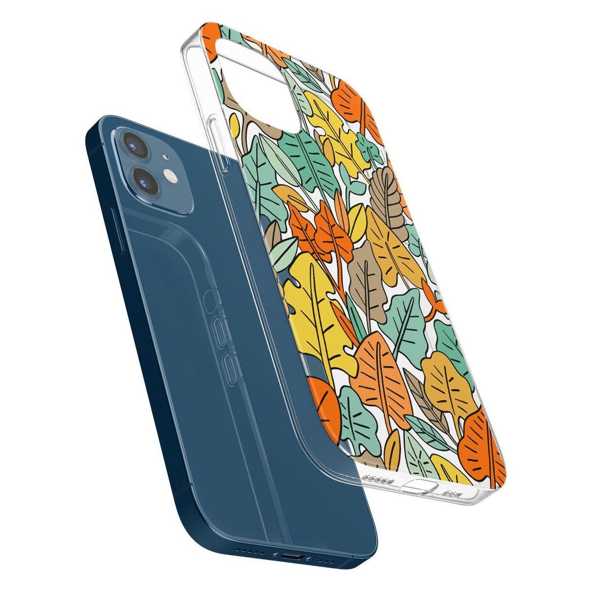 Abstract Leaves Impact Phone Case for iPhone 11, iphone 12