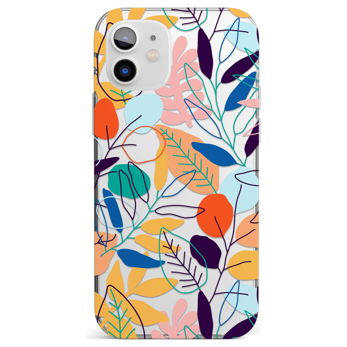 Abstract Leaves Impact Phone Case for iPhone 11, iphone 12