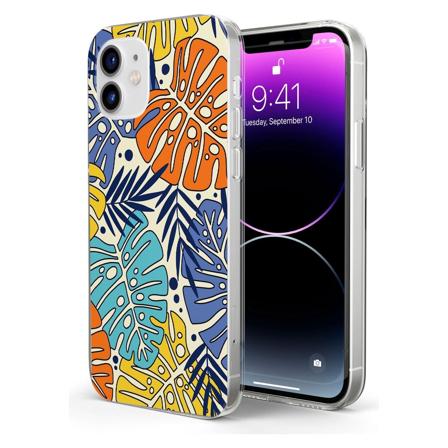 Abstract Leaves Impact Phone Case for iPhone 11, iphone 12