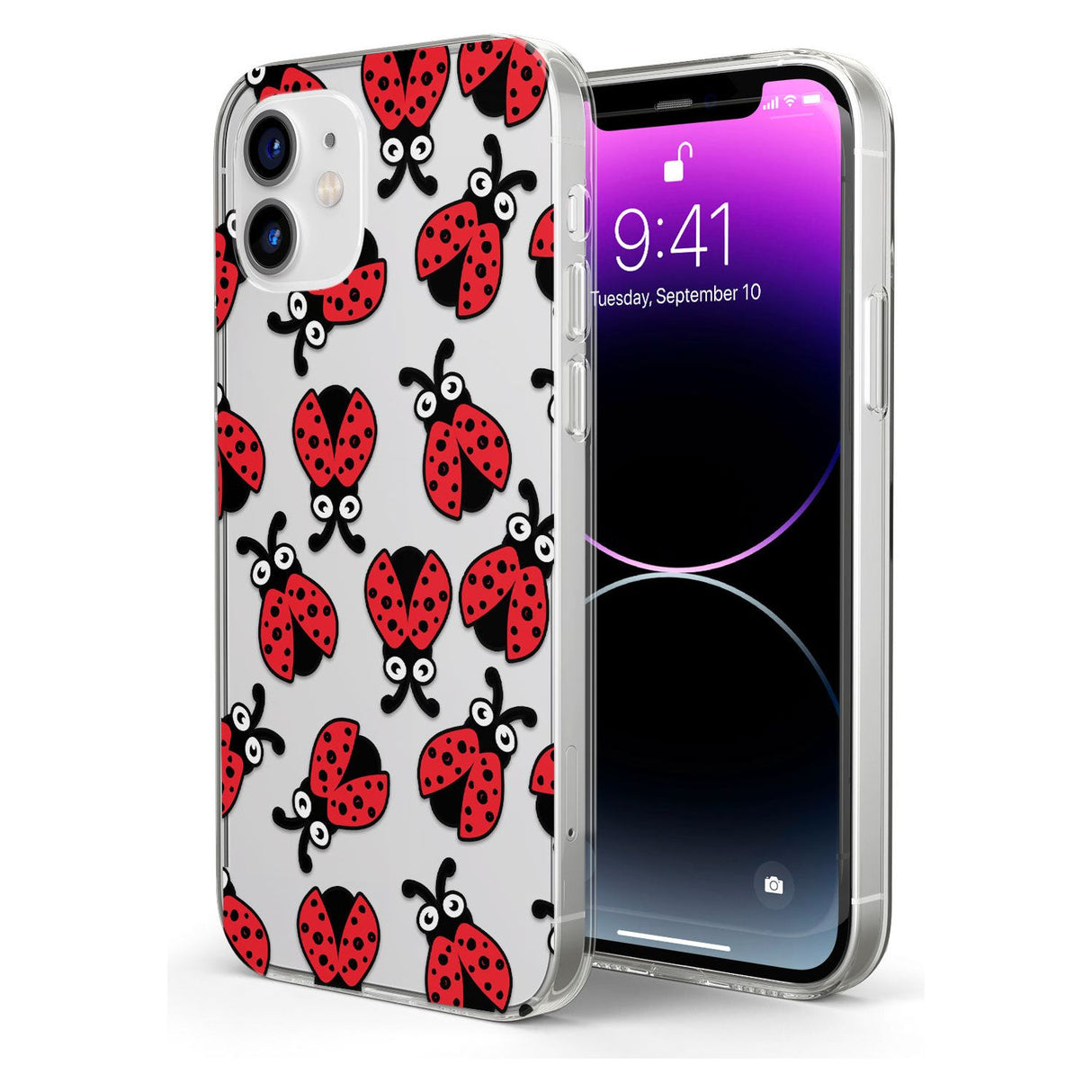 Ladybug Pattern Impact Phone Case for iPhone 11, iphone 12