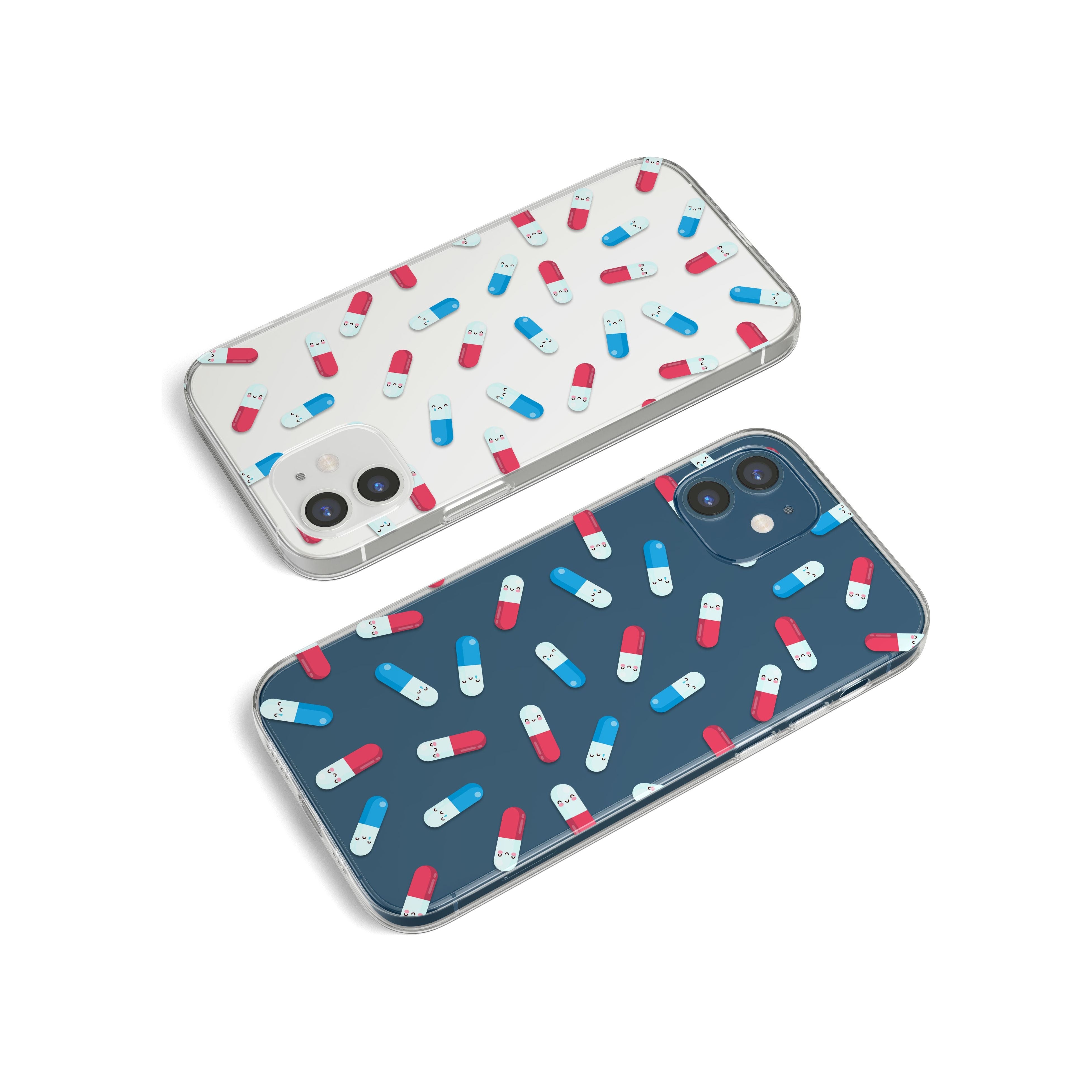 Kawaii Pill Pattern Impact Phone Case for iPhone 11, iphone 12