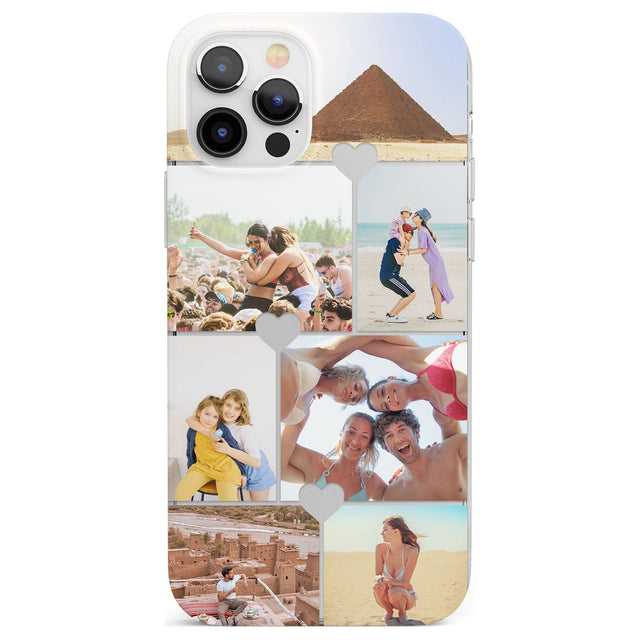 Personalised Heart Photo Grid Phone Case for iPhone 12 Pro