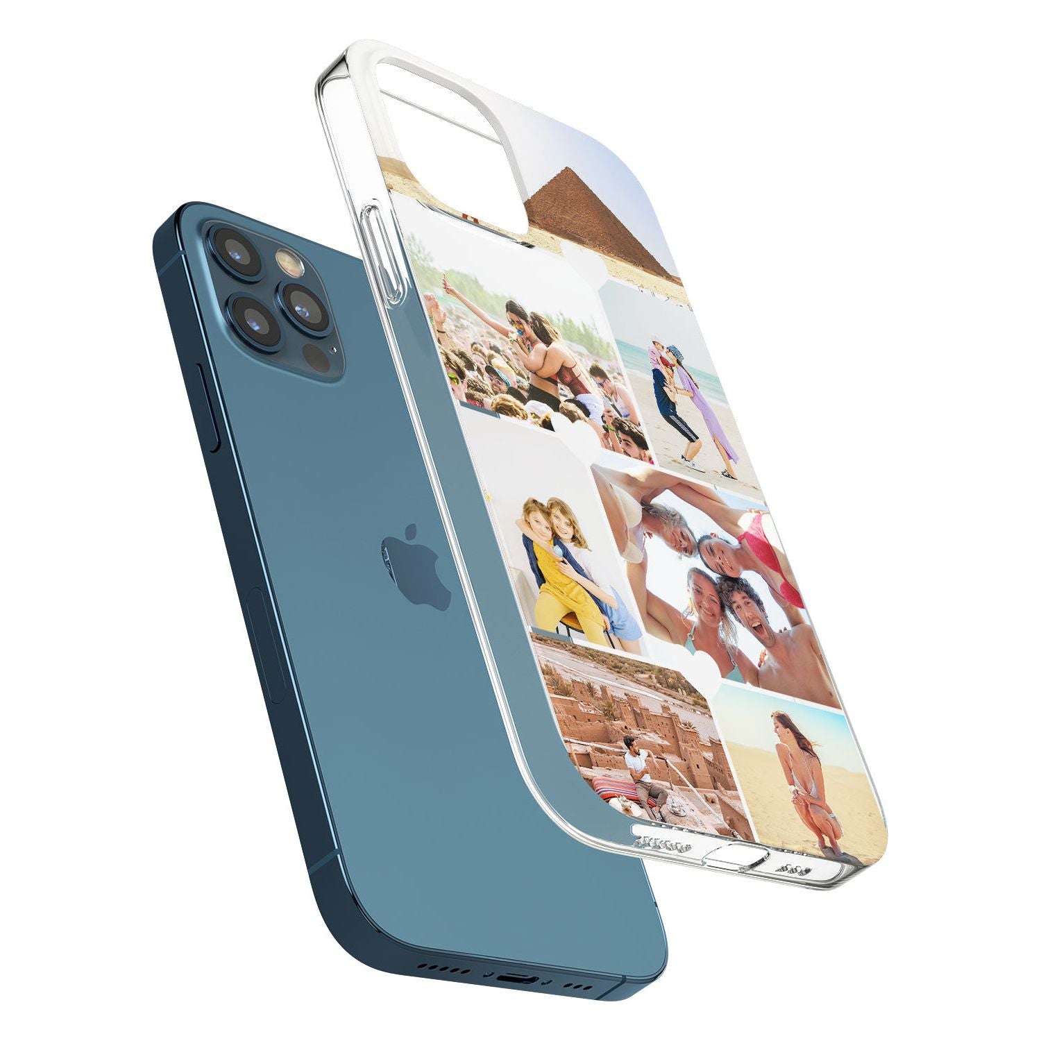 Personalised Heart Photo Grid Phone Case for iPhone 12 Pro