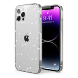 White Stars on Clear Phone Case for iPhone 12 Pro