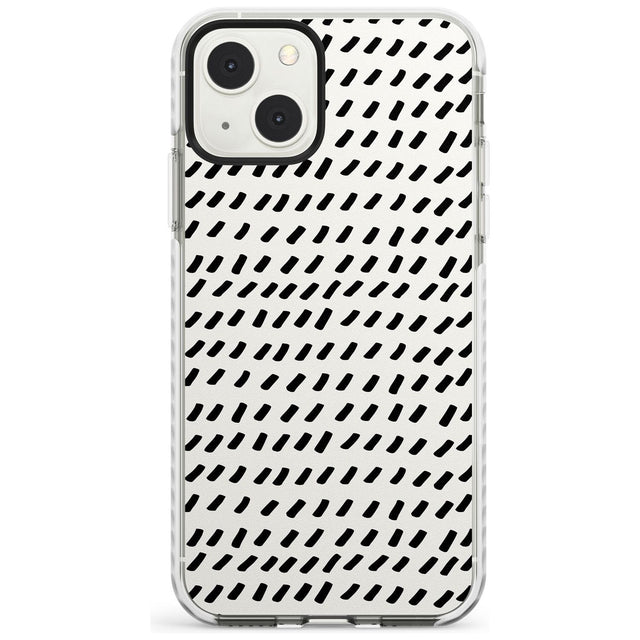 Hand Drawn Lines Pattern Phone Case iPhone 13 Mini / Impact Case Blanc Space