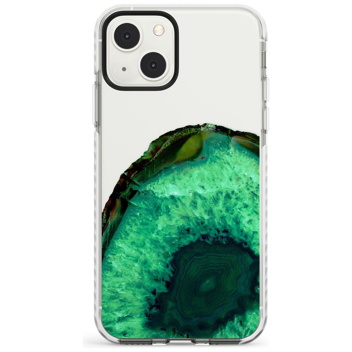Emerald Green Gemstone Crystal Clear Design Phone Case iPhone 13 Mini / Impact Case Blanc Space