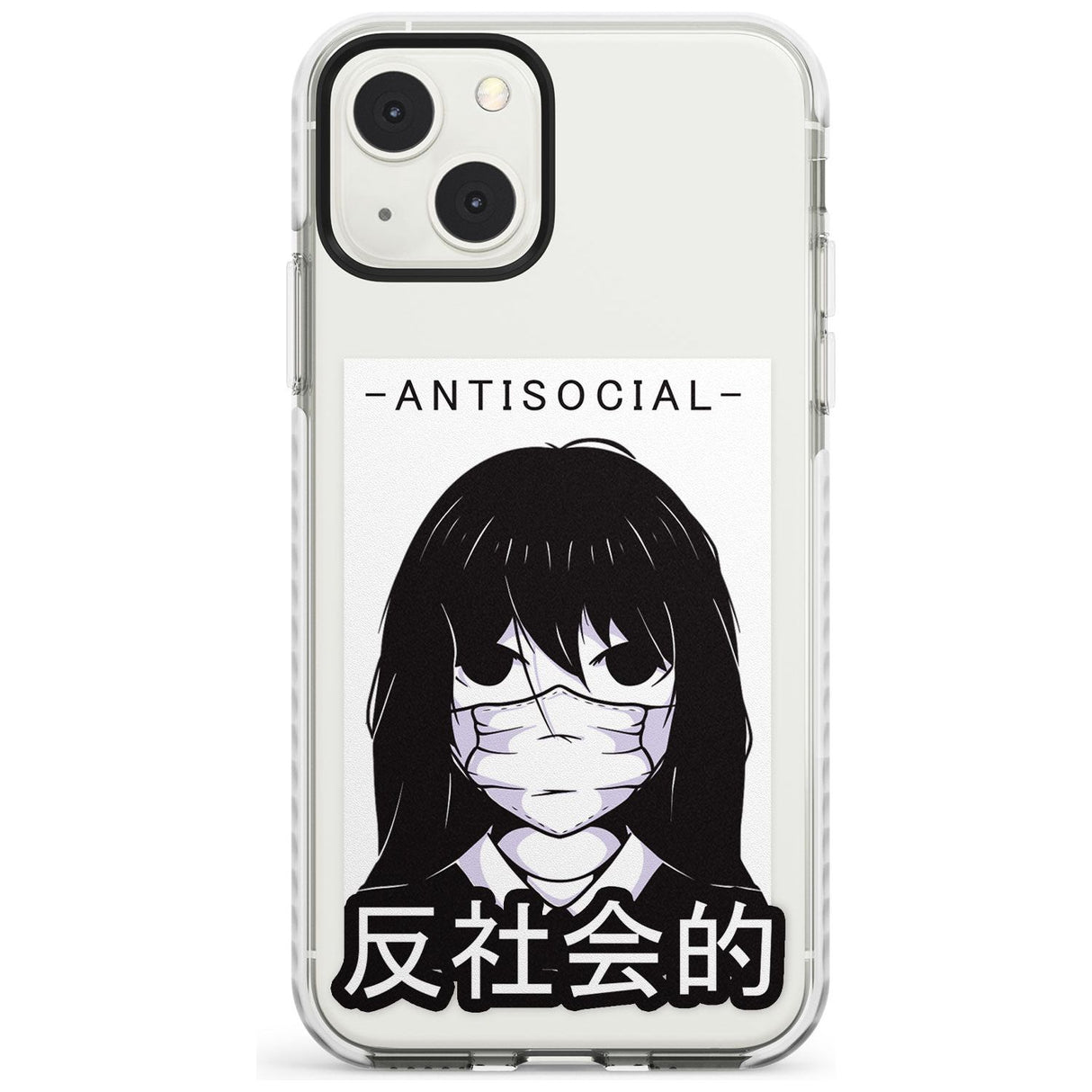 Anti-Social Phone Case iPhone 13 Mini / Impact Case Blanc Space