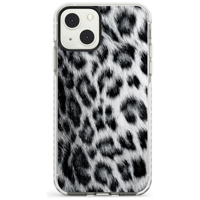 Animal Fur Pattern - Snow Leopard Phone Case iPhone 13 Mini / Impact Case Blanc Space