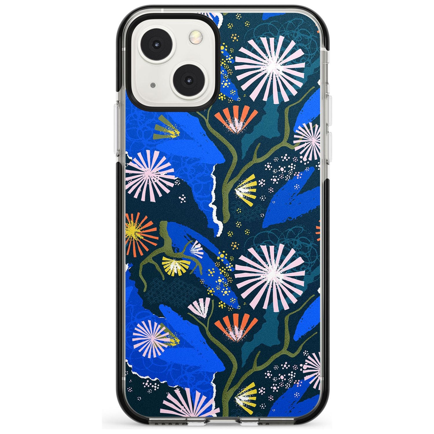 Dark Botanicals Abstract Pattern Phone Case iPhone 13 Mini / Black Impact Case Blanc Space