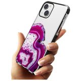 Violet & White Swirl Agate Crystal Clear Design