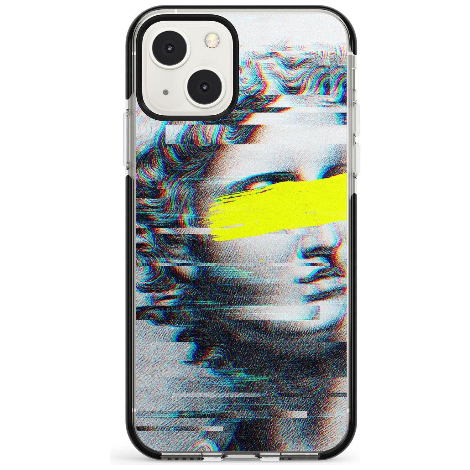 GLITCHED FRAGMENT Phone Case iPhone 13 Mini / Black Impact Case Blanc Space
