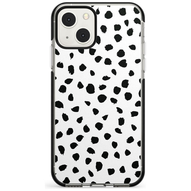 Dalmatian Print Phone Case iPhone 13 Mini / Black Impact Case Blanc Space