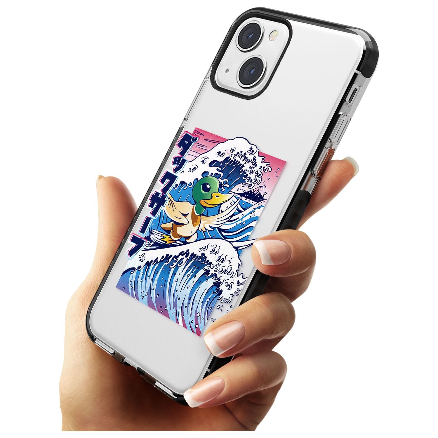 Duck Surf Black Impact Phone Case for iPhone 13 & 13 Mini