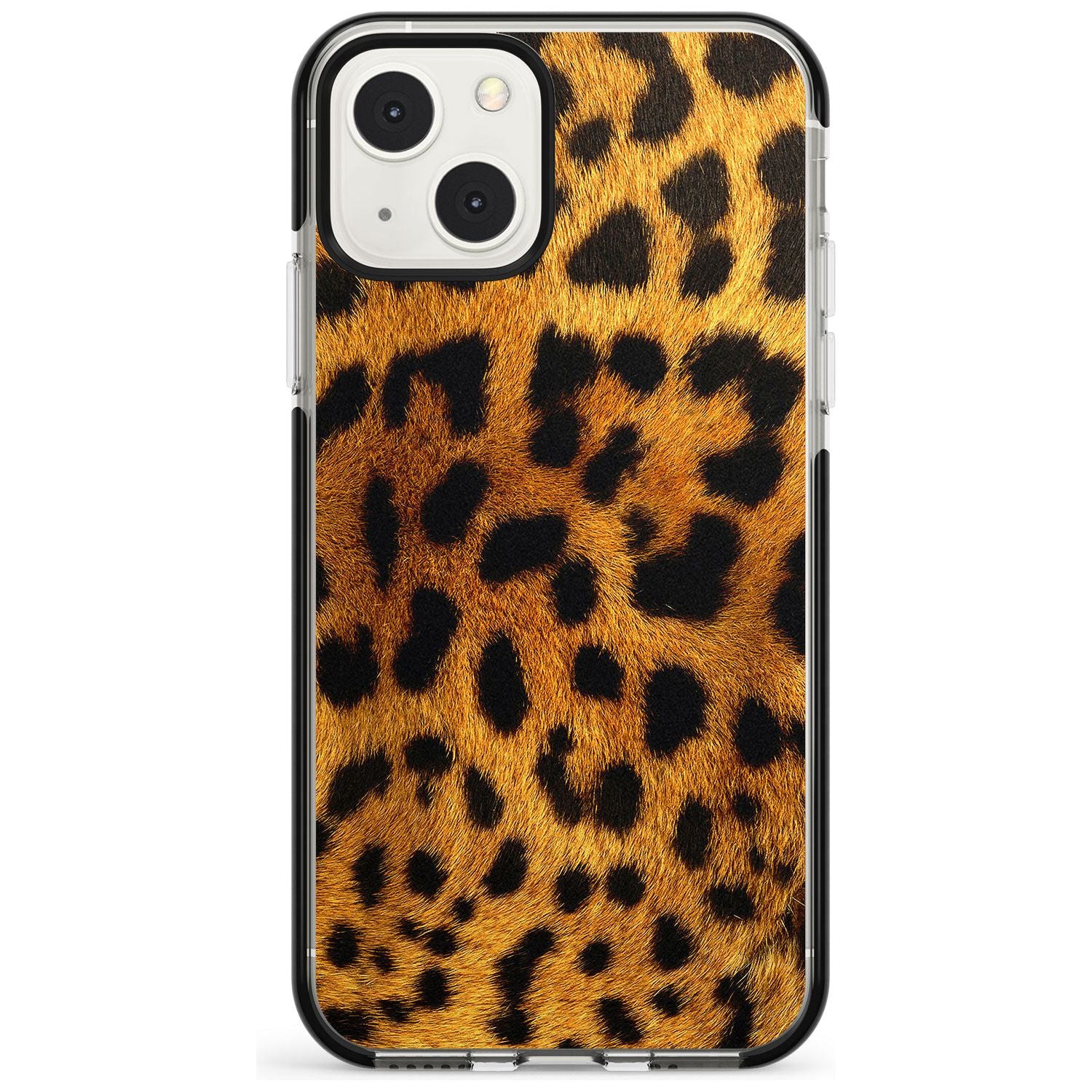 Leopard Print Phone Case iPhone 13 Mini / Black Impact Case Blanc Space