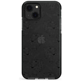 Black Tiger Roar Pattern Black Impact Phone Case for iPhone 13 & 13 Mini