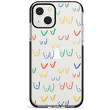 Free the boob (Mixed Colours) Phone Case iPhone 13 Mini / Black Impact Case Blanc Space