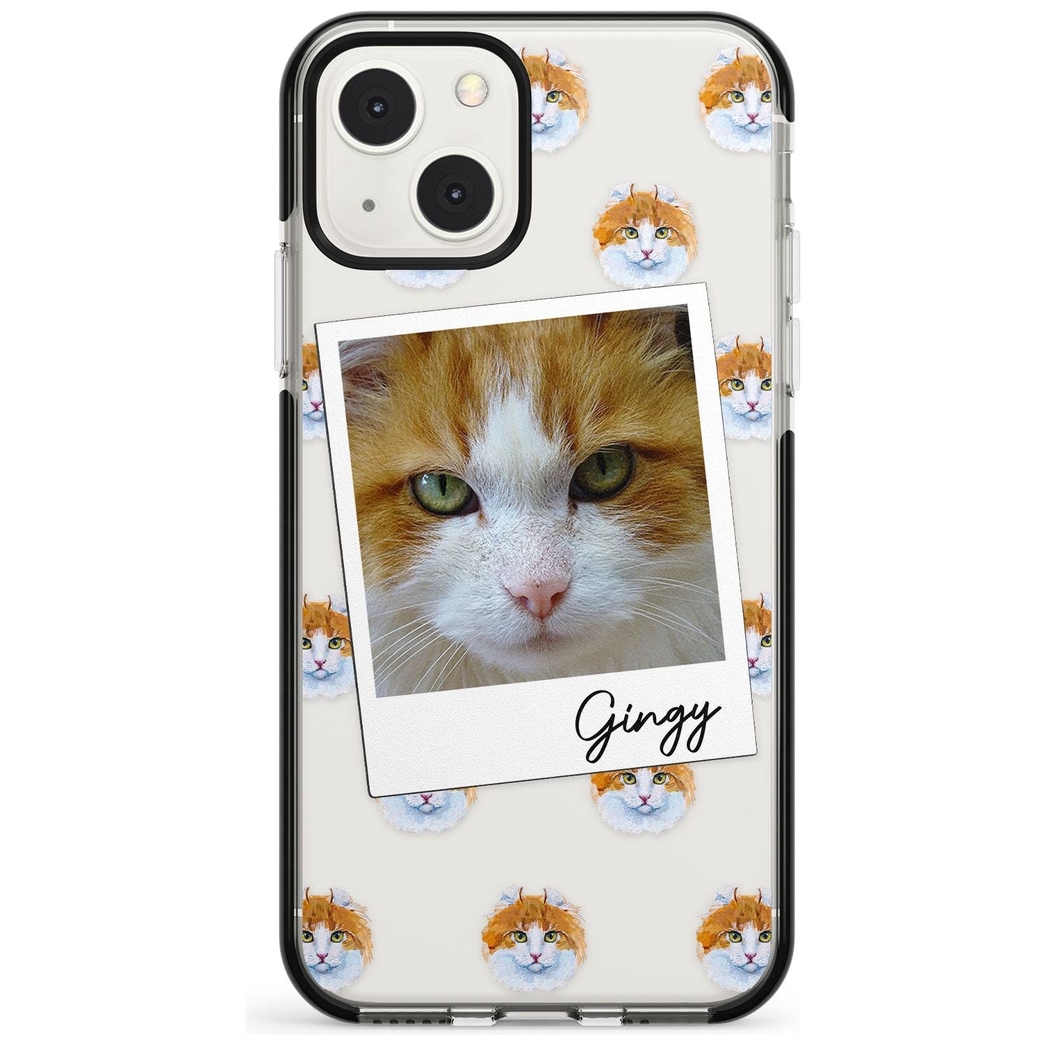 Personalised American Curl Photo Black Impact Phone Case for iPhone 13 & 13 Mini