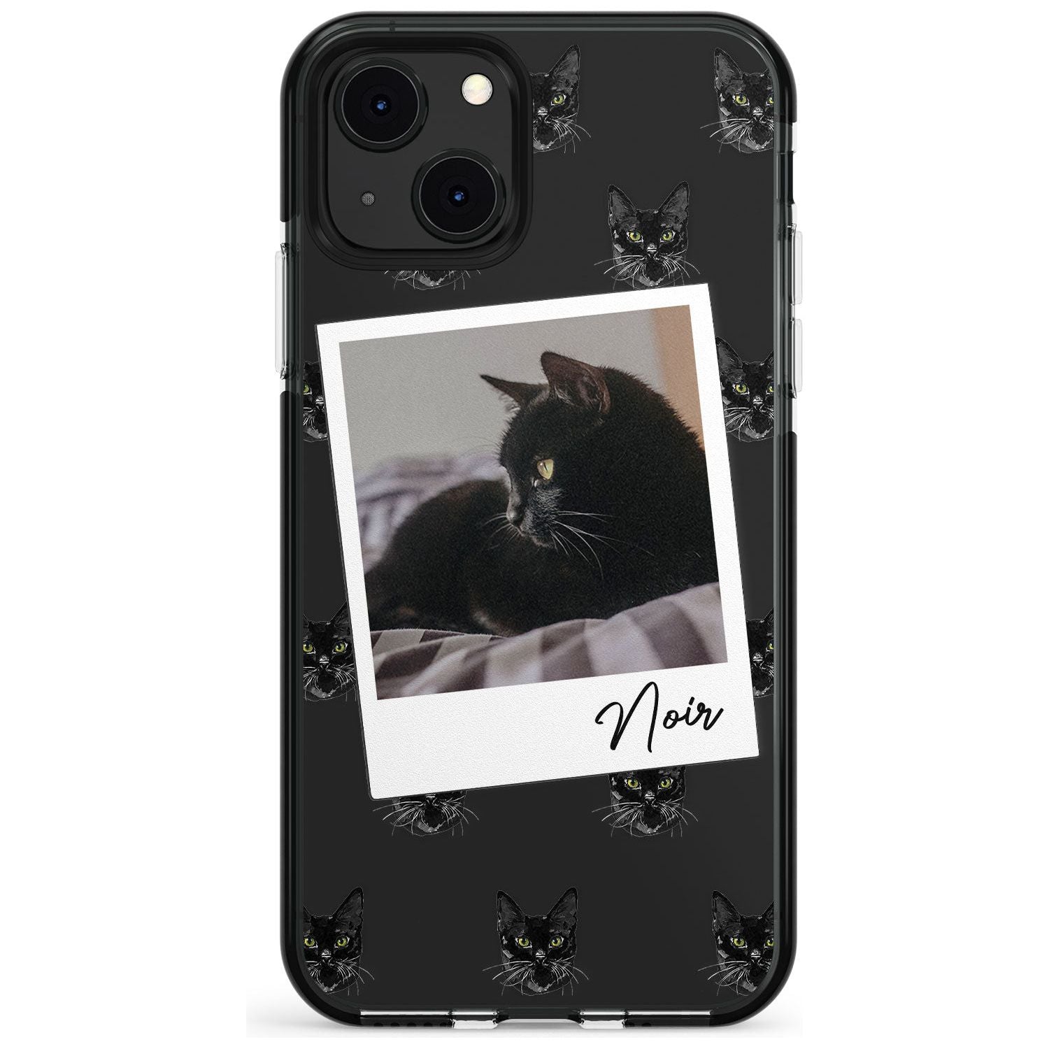 Personalised Bombay Cat Photo Black Impact Phone Case for iPhone 13 & 13 Mini