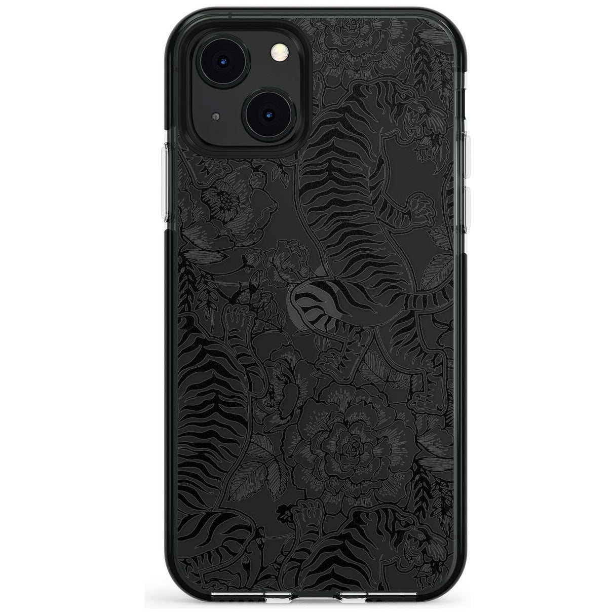 Personalised Chinese Tiger Pattern Black Impact Phone Case for iPhone 13 & 13 Mini