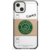 Personalised Coffee Cup Black Impact Phone Case for iPhone 13 & 13 Mini