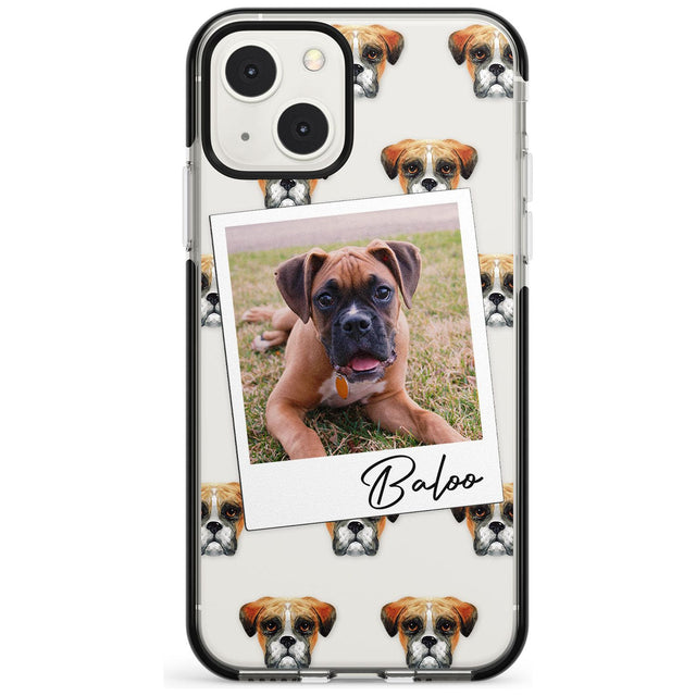 Personalised Boxer - Dog Photo Custom Phone Case iPhone 13 Mini / Black Impact Case Blanc Space