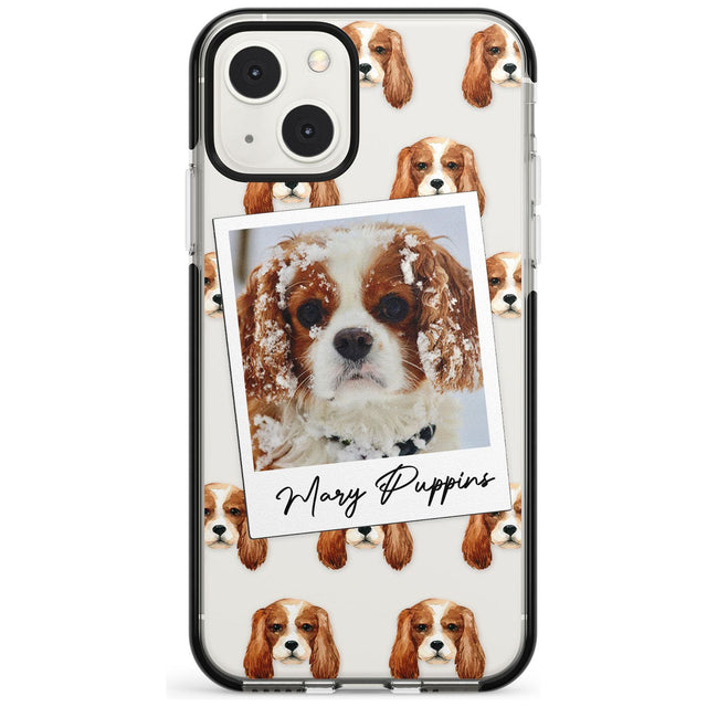 Personalised Cavalier King Charles - Dog Photo Custom Phone Case iPhone 13 Mini / Black Impact Case Blanc Space