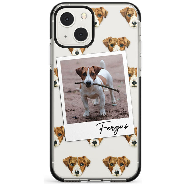 Personalised Jack Russell - Dog Photo Custom Phone Case iPhone 13 Mini / Black Impact Case Blanc Space