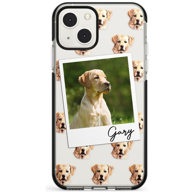 Personalised Labrador, Tan - Dog Photo Custom Phone Case iPhone 13 Mini / Black Impact Case Blanc Space