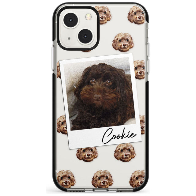 Personalised Cockapoo, Brown - Dog Photo Custom Phone Case iPhone 13 Mini / Black Impact Case Blanc Space
