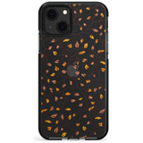 Personalised Autumn Leaves Pattern Black Impact Phone Case for iPhone 13 & 13 Mini