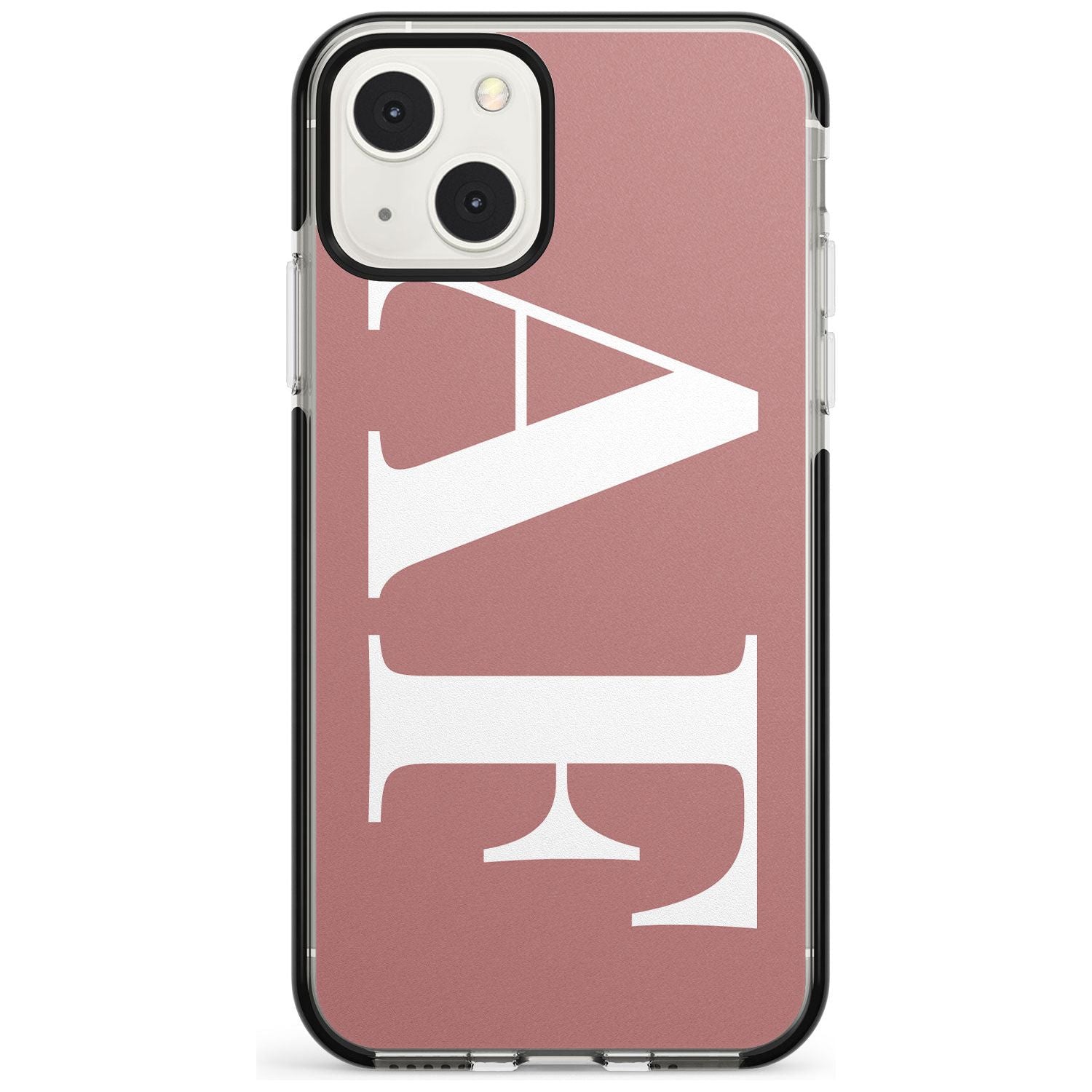 Personalised White & Rose Personalised Custom Phone Case iPhone 13 Mini / Black Impact Case Blanc Space