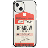 Personalised Vintage BEA Luggage Tag Custom Phone Case iPhone 13 Mini / Black Impact Case Blanc Space
