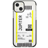 Personalised Jupiter Travel Ticket Custom Phone Case iPhone 13 Mini / Black Impact Case Blanc Space