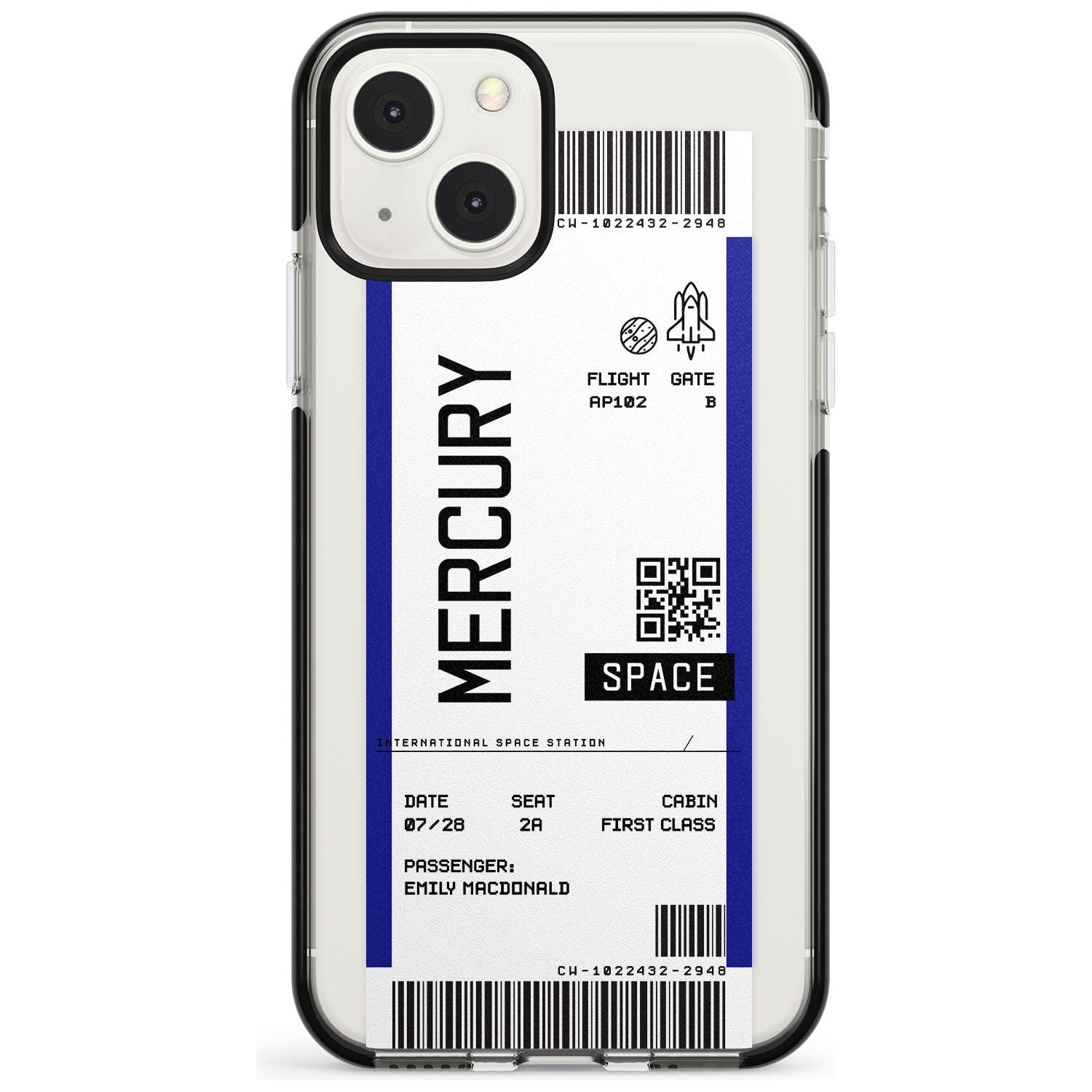 Personalised Mercury Space Travel Ticket