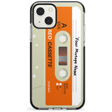 Personalised Classic Cassette Custom Phone Case iPhone 13 Mini / Black Impact Case Blanc Space