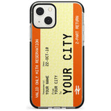 Personalised Create Your Own Train Ticket Black Impact Phone Case for iPhone 13 & 13 Mini