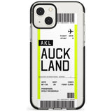 Personalised Auckland Boarding Pass Custom Phone Case iPhone 13 Mini / Black Impact Case Blanc Space