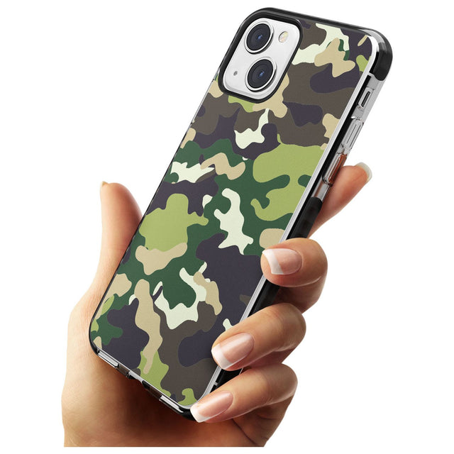 Green Camo Black Impact Phone Case for iPhone 13 & 13 Mini