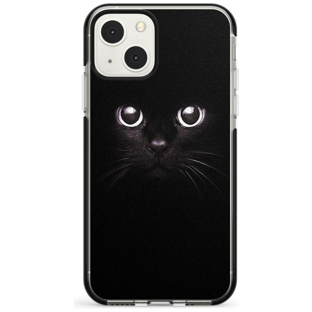 Black Cat Phone Case iPhone 13 Mini / Black Impact Case Blanc Space