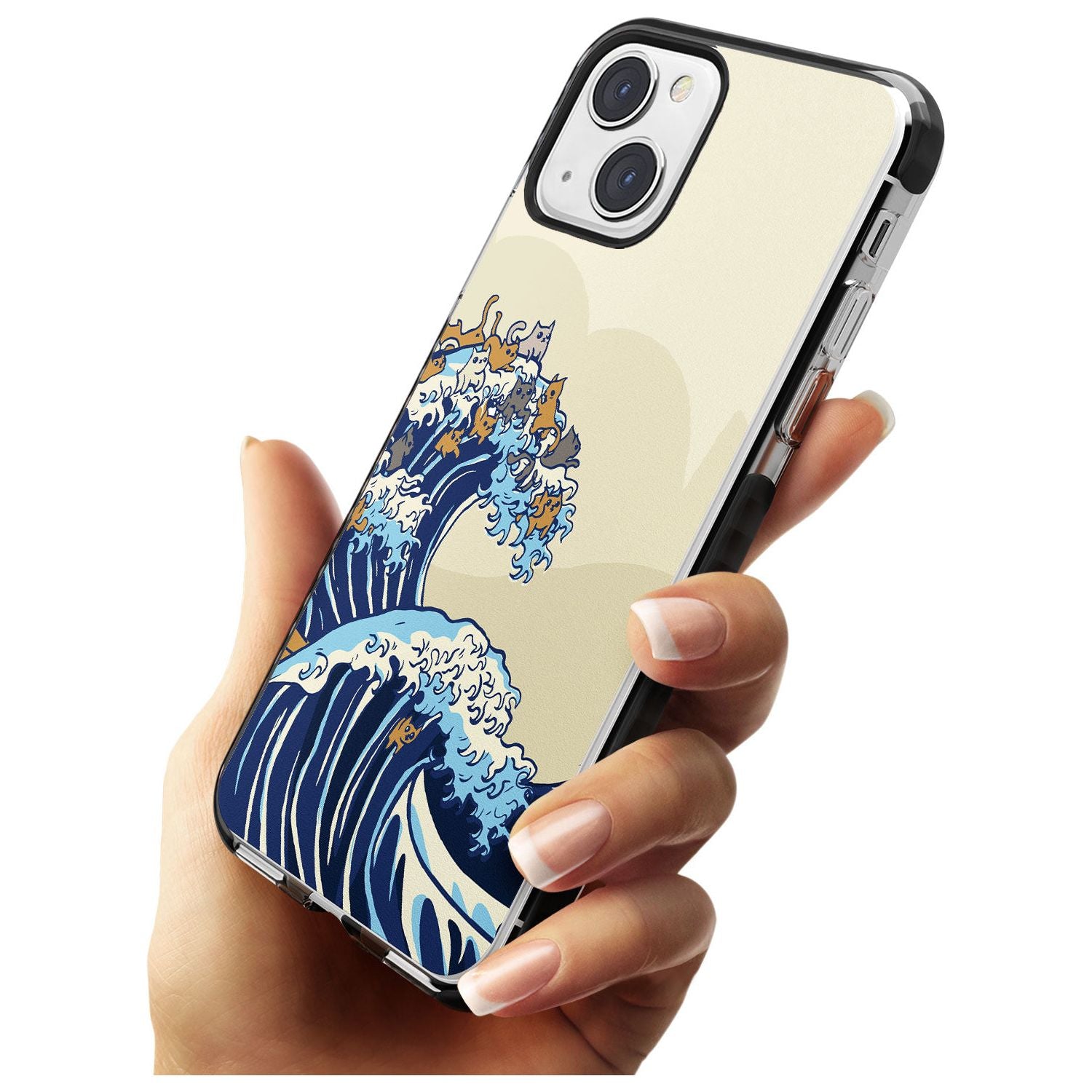 The Great Cat Wave Black Impact Phone Case for iPhone 13 & 13 Mini