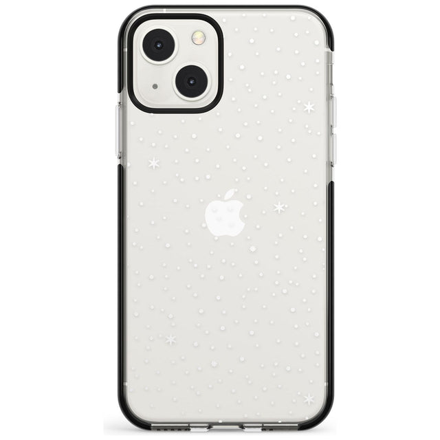 Celestial Starry Sky White Phone Case iPhone 13 Mini / Black Impact Case Blanc Space