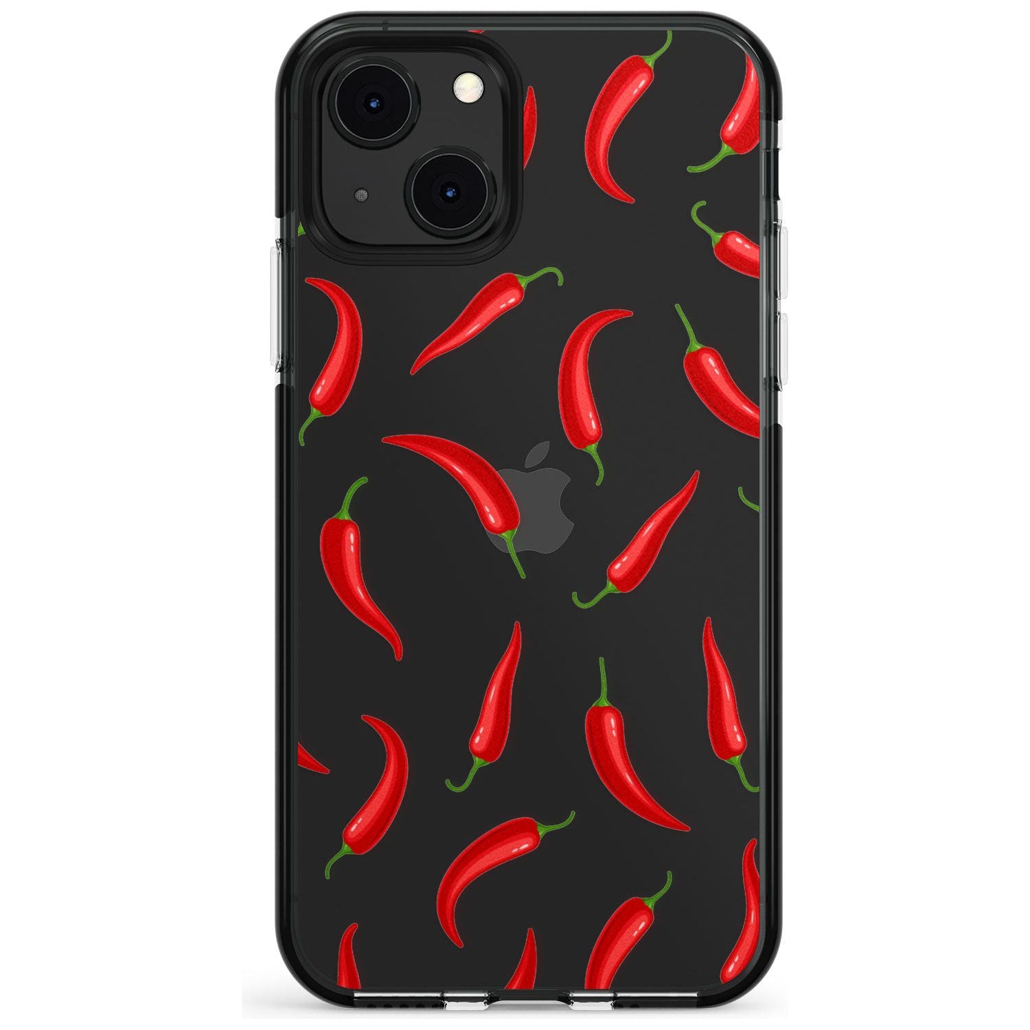 Chilly Pattern Black Impact Phone Case for iPhone 13 & 13 Mini