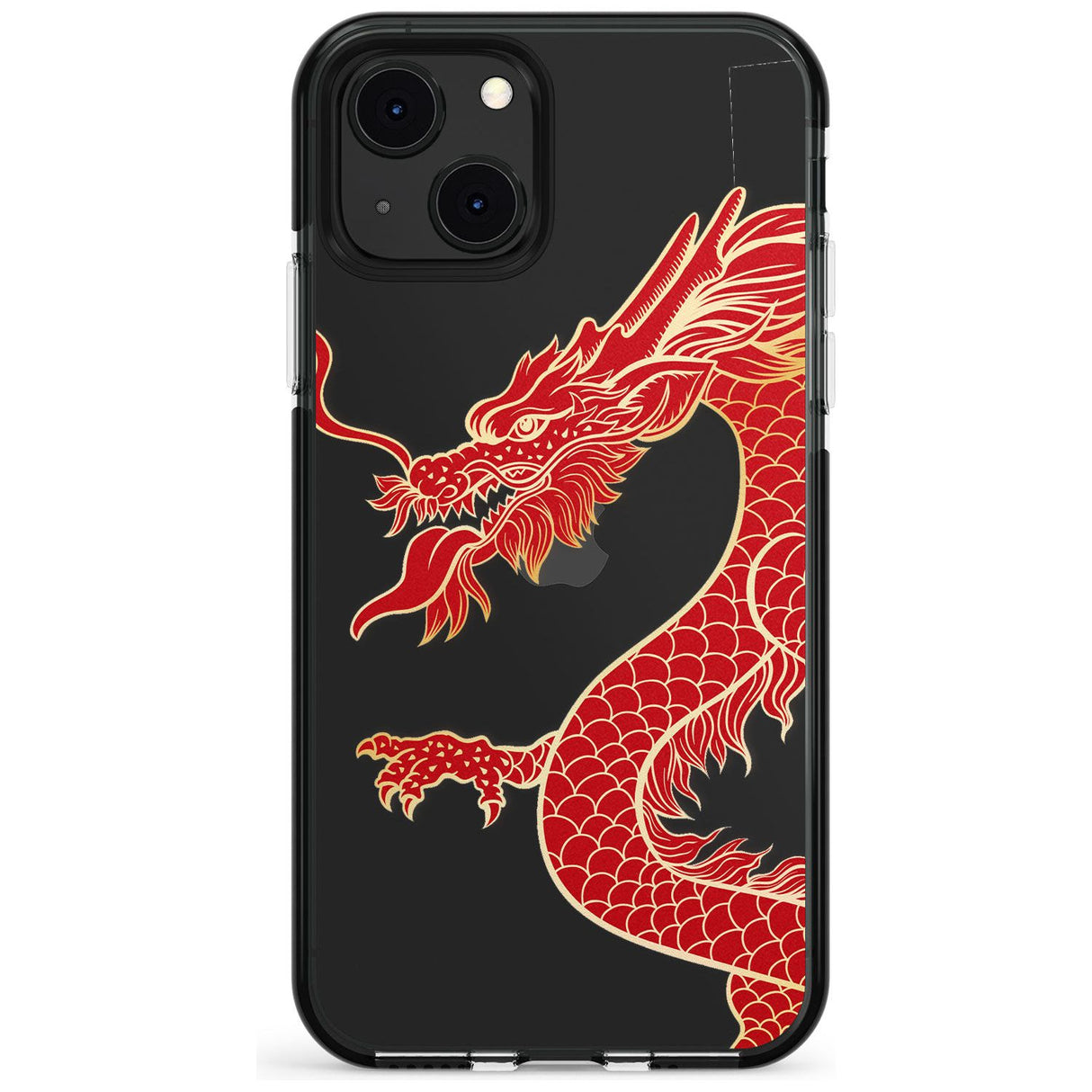 Large Black Dragon Black Impact Phone Case for iPhone 13 & 13 Mini