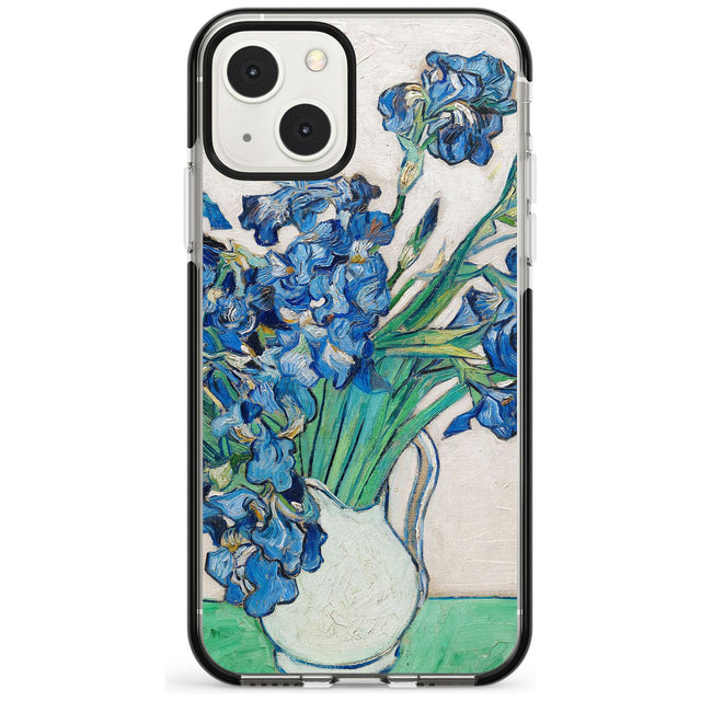 Irises by Vincent Van Gogh Phone Case iPhone 13 Mini / Black Impact Case Blanc Space