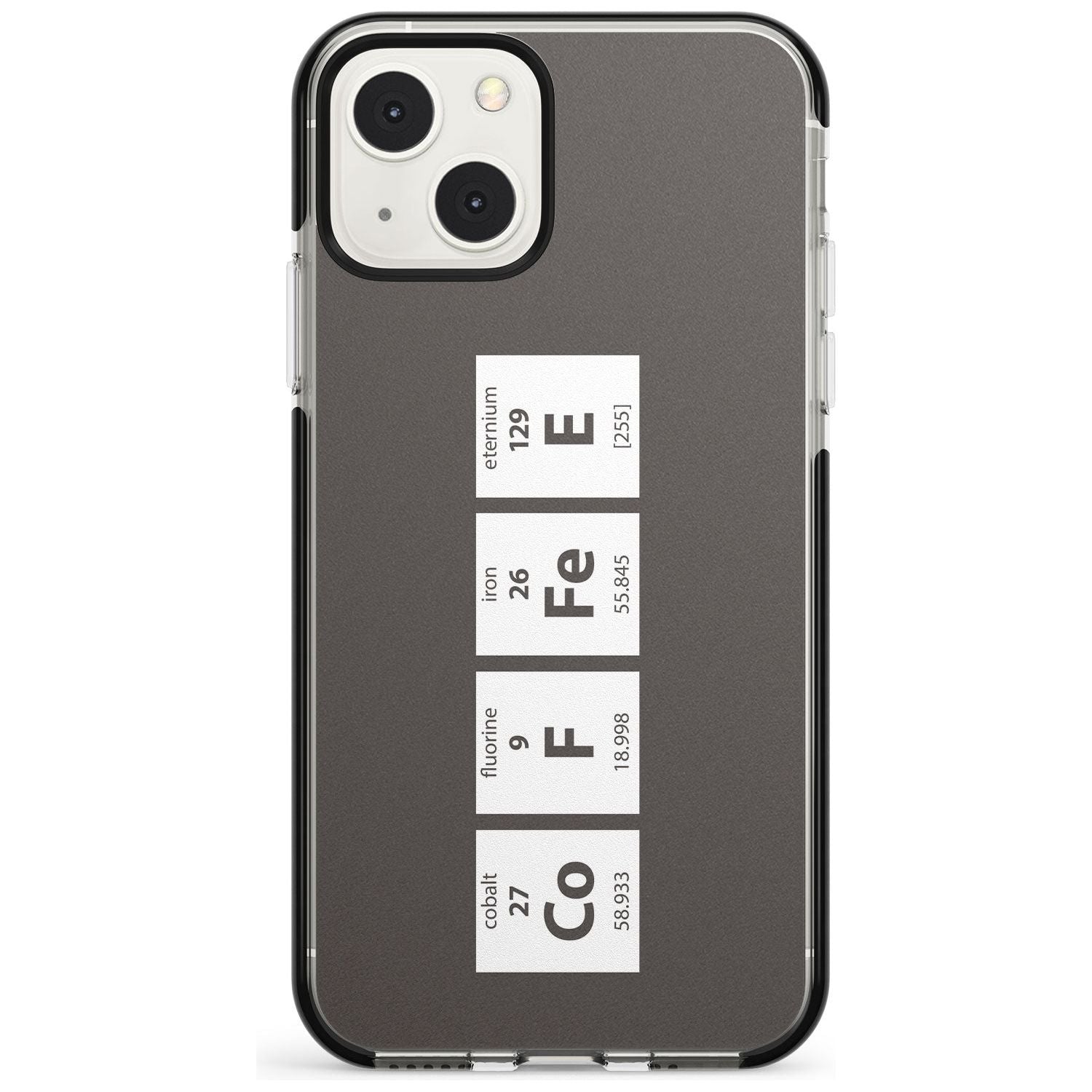 Coffee Element (Grey) Phone Case iPhone 13 Mini / Black Impact Case Blanc Space